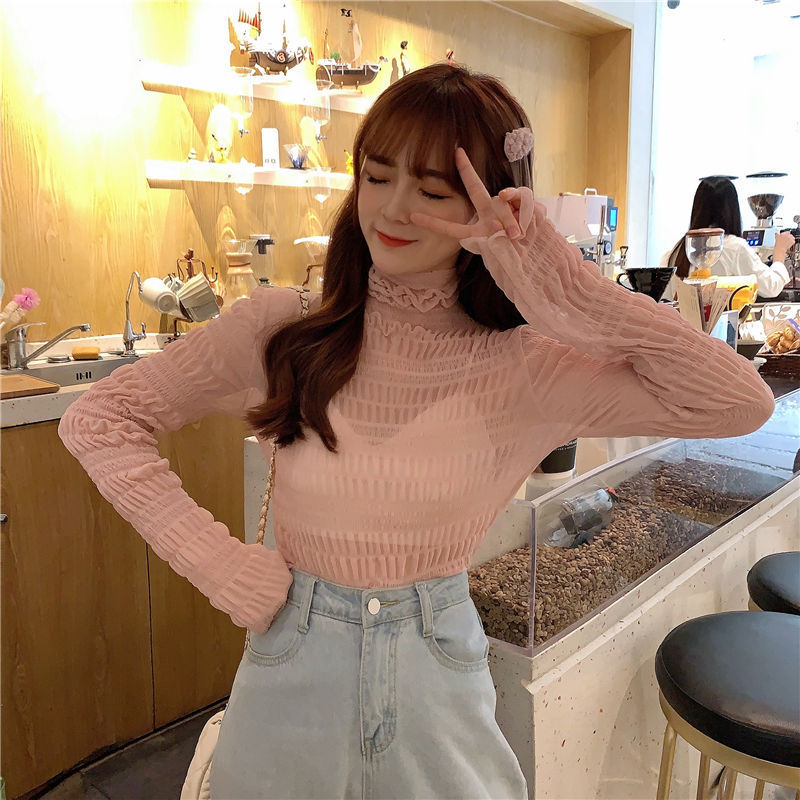 Slim-Fit Stacking And Pile-Up Collar Tops
