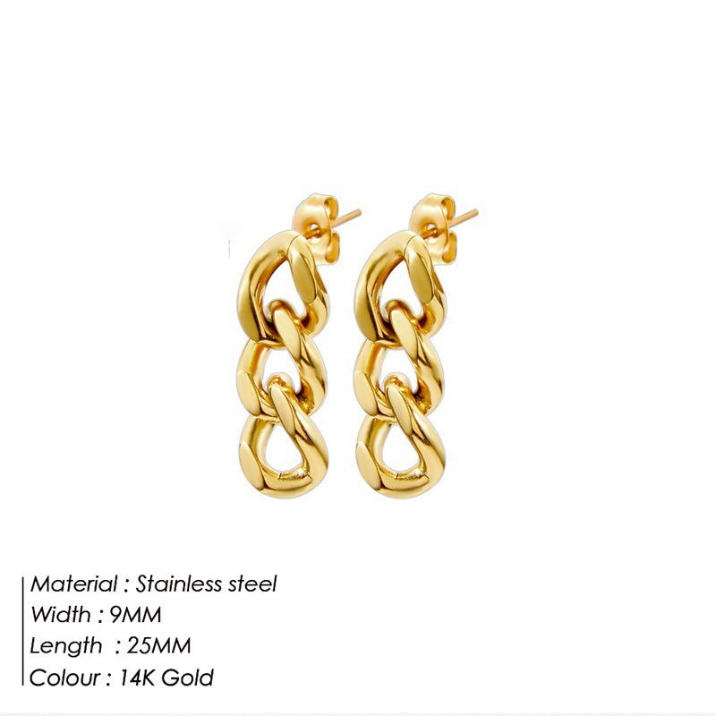 RETRO Geometric Stainless Steel Studs