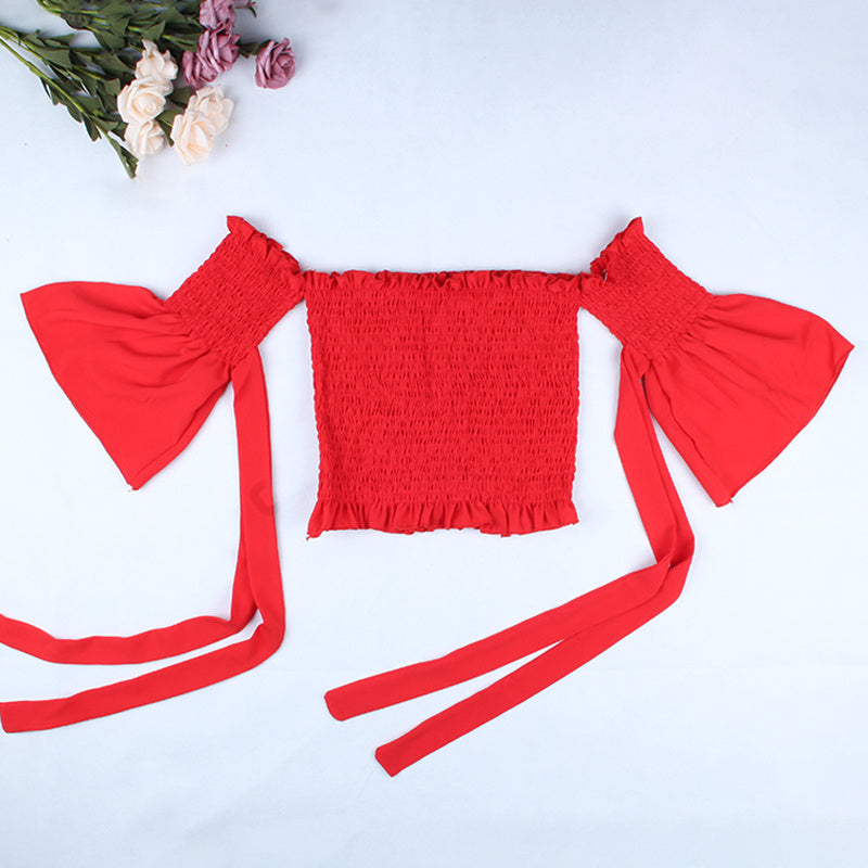 Off shoulder short sleeve