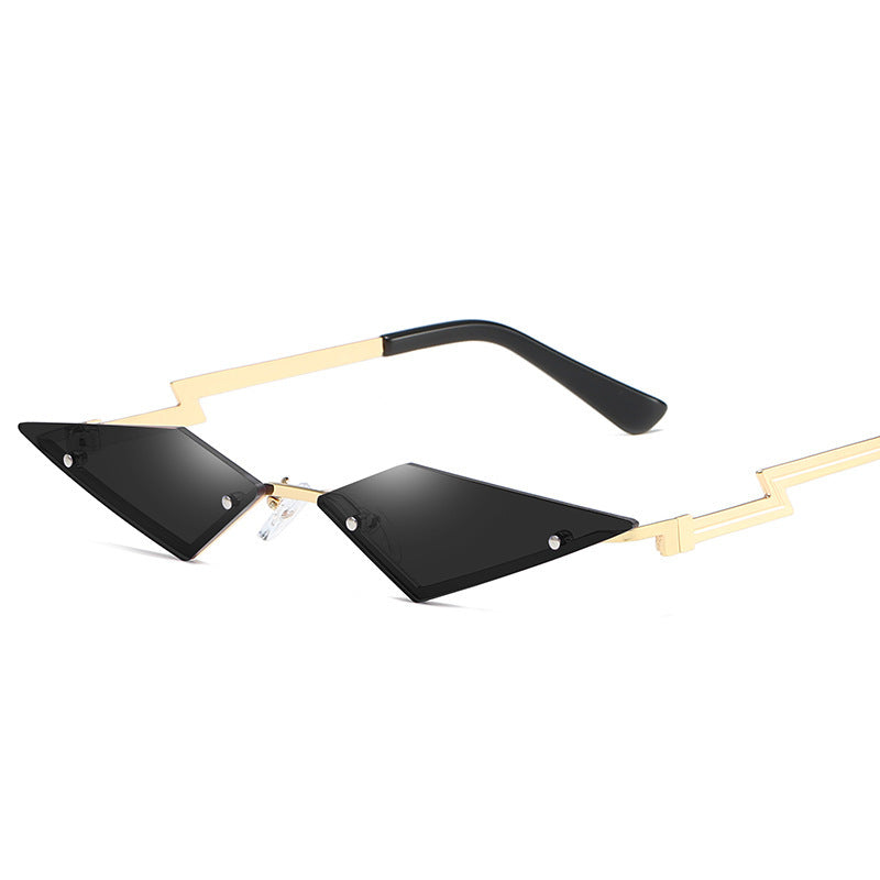 Color film rimless sunglasses