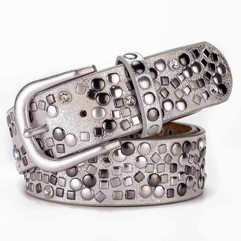 New Ladies Belt Fashion Rivet Inlaid Decoration