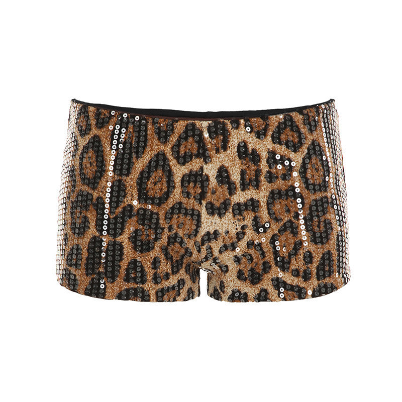 Spring And Summer Women's Clothing Fashion Low Waist Sequined Shorts