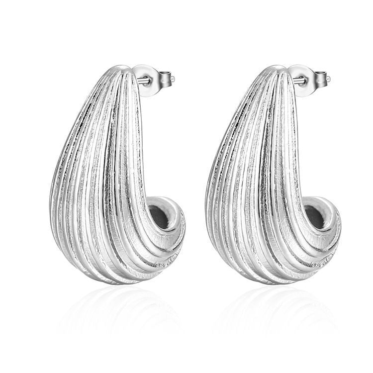 Women's Fashion Stainless Steel Droplet Earrings
