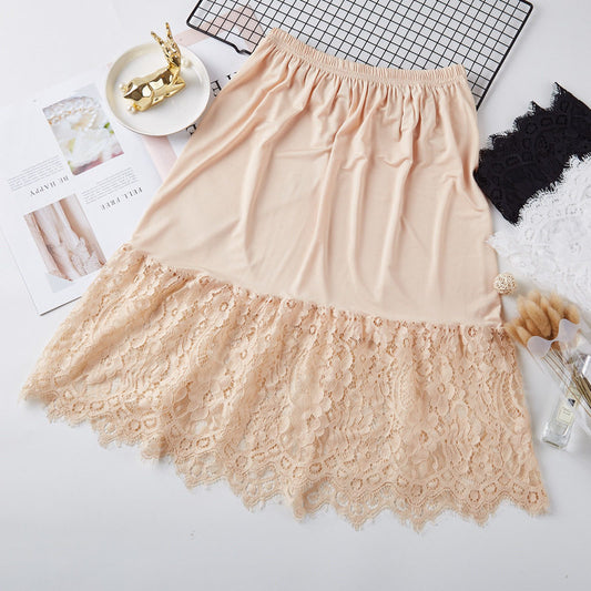 Lace cutout skirt