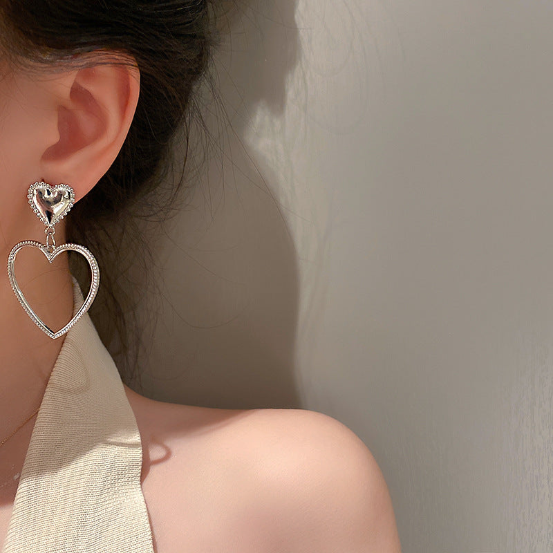 Metal Hollow Design Earrings Women