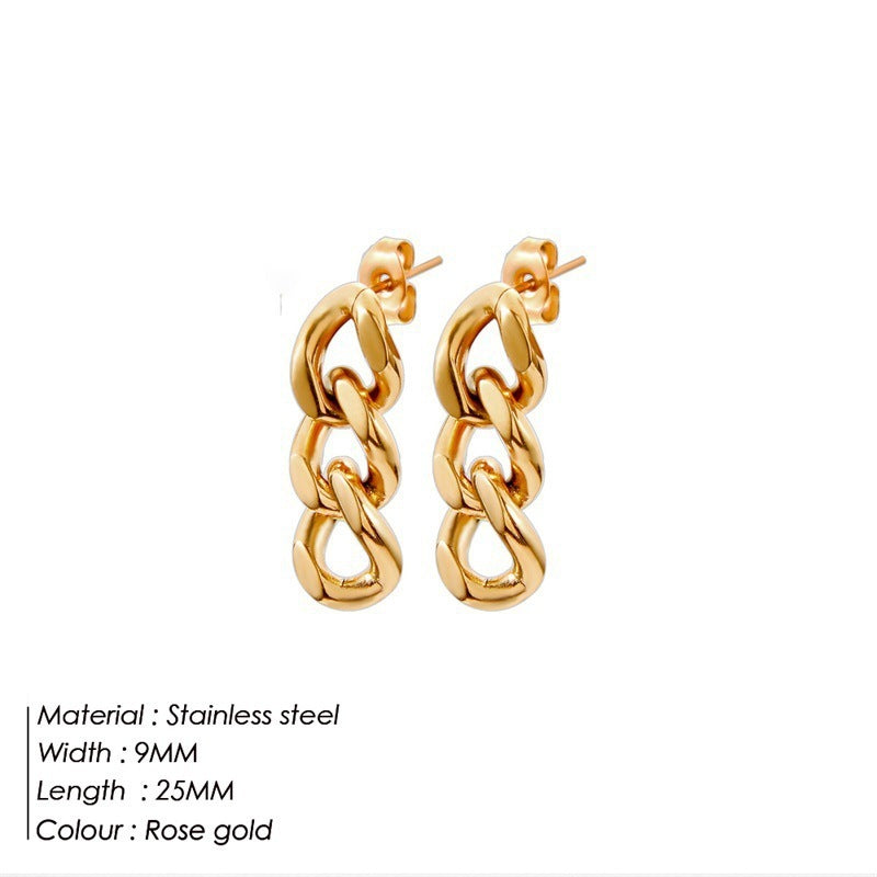 RETRO Geometric Stainless Steel Studs