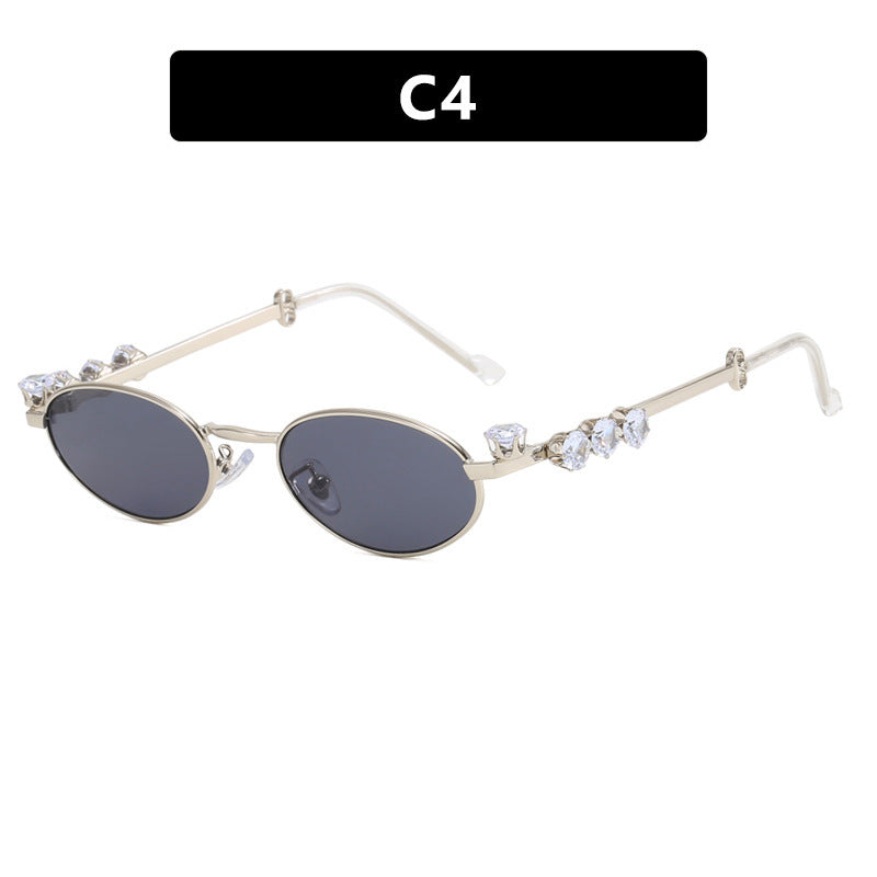 Diamond Oval Metal Optical Frame