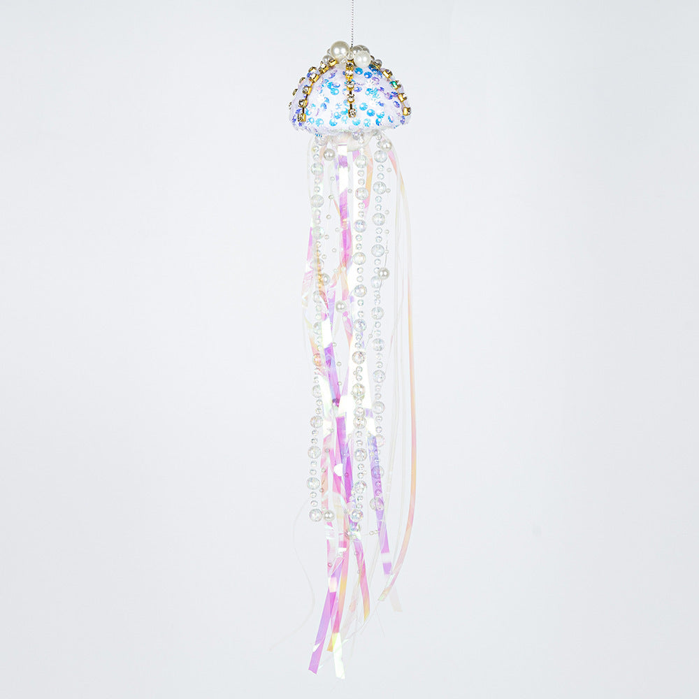 Pearl Glass Jellyfish Christmas Decorations