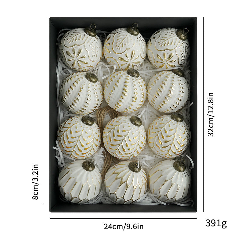 8cm Ancient Christmas Ball Decorative Ornaments