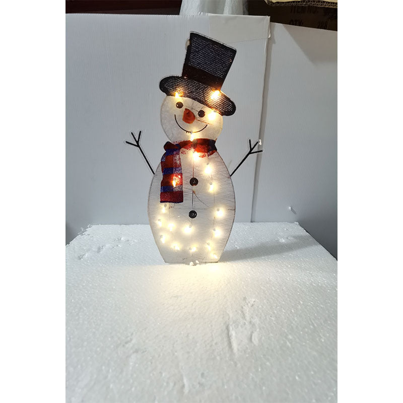 Christmas Scene Decoration With LED Lights Christmas Snowman Ornaments
