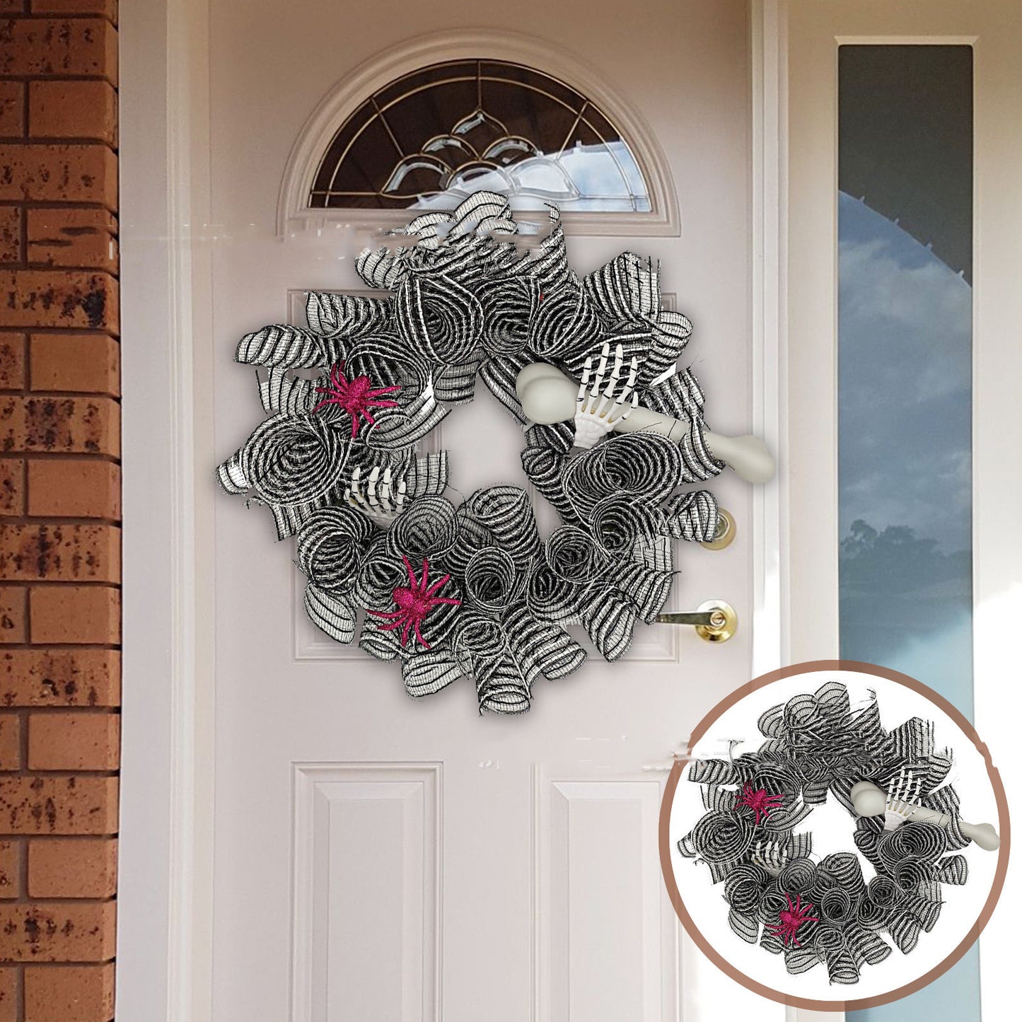 Horror Wreath Ornaments Skull Wreath Forest Decorations