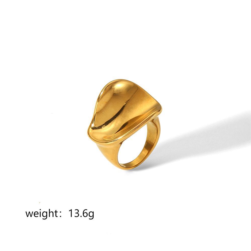 Women's 18K Gold Stainless Steel Ring
