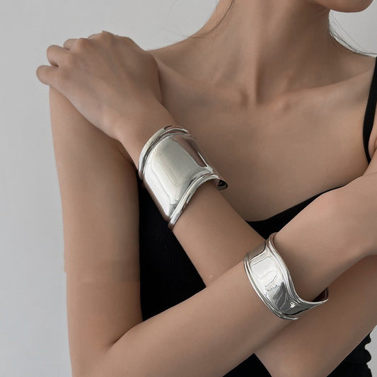 Korean Niche Design Wide Open Irregular Bracelet