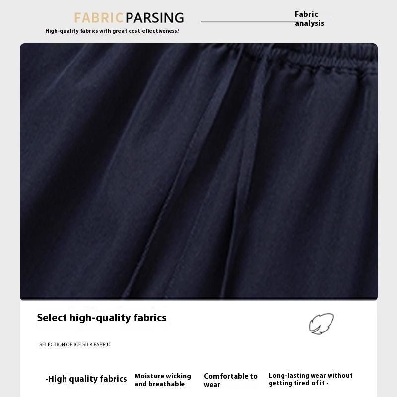 Loose Straight Casual Quick-drying Sports Pants Embroidered Wide-leg Pants