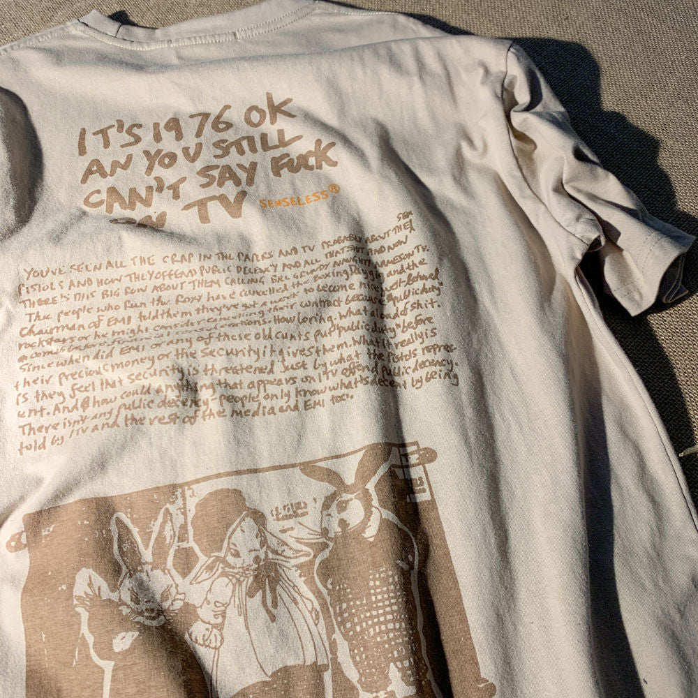 New Vintage Cartoon Letter Printing Loose Short Sleeved T-shirt Women