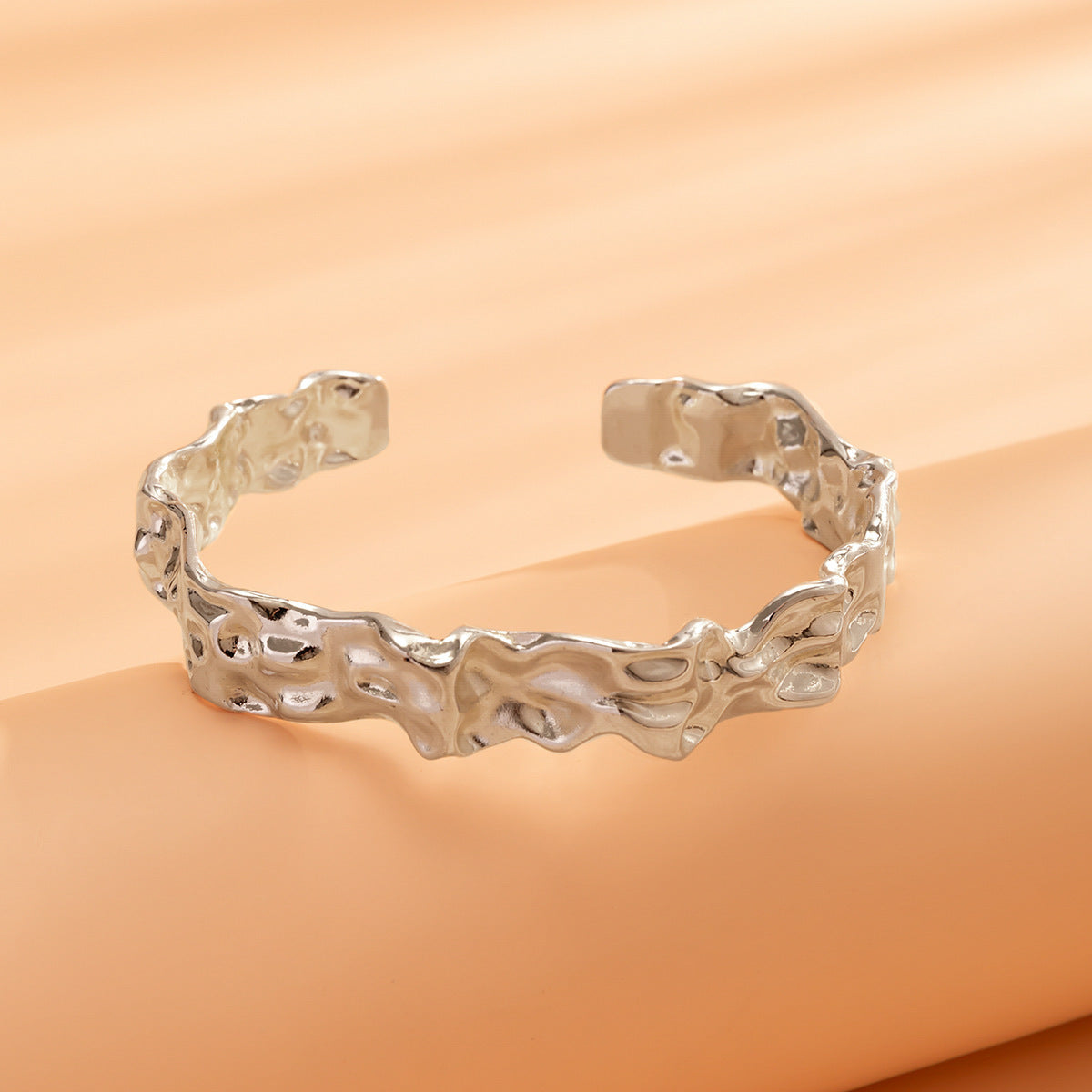 Glossy Heavy Industry Design Bracelet Geometric Personalized Wide Bracelet