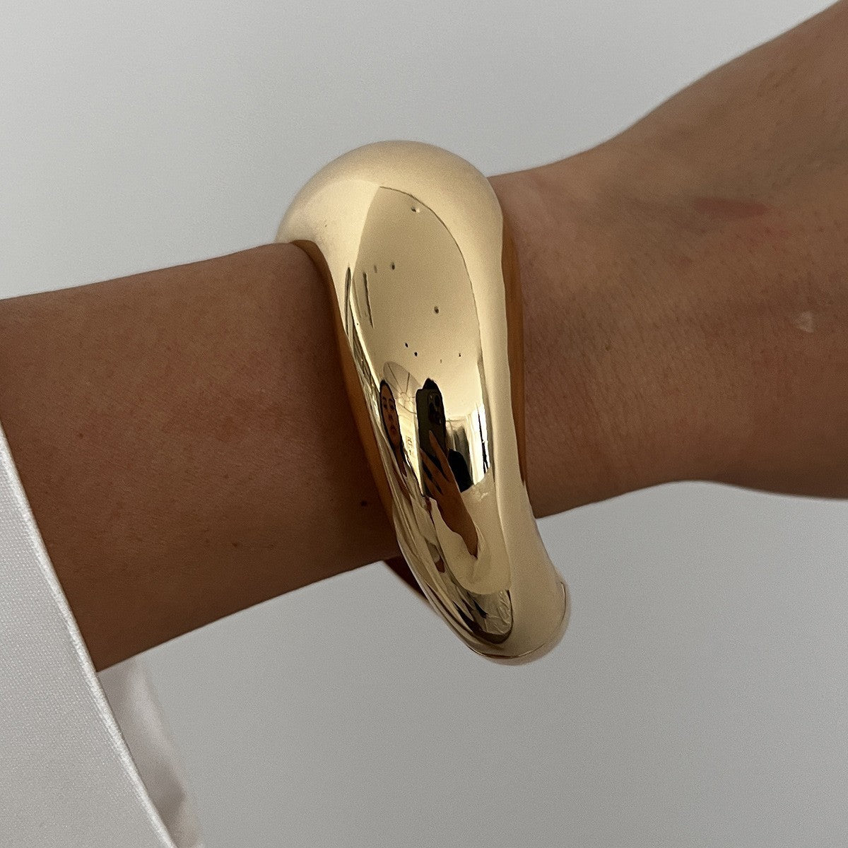 Glossy Heavy Industry Design Bracelet Geometric Personalized Wide Bracelet