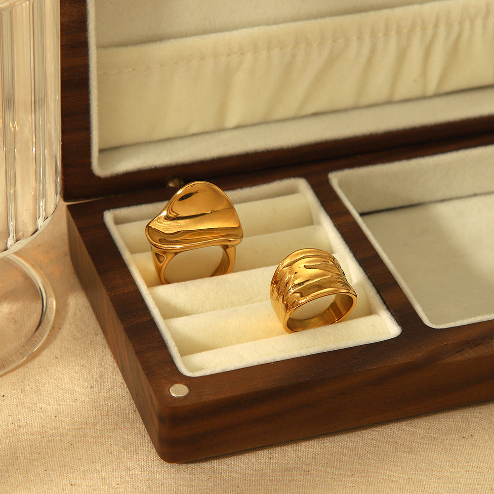 Women's 18K Gold Stainless Steel Ring