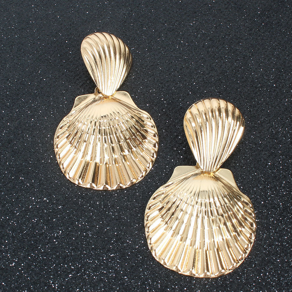 Scallop Boho Metal Shell Fashion Earrings