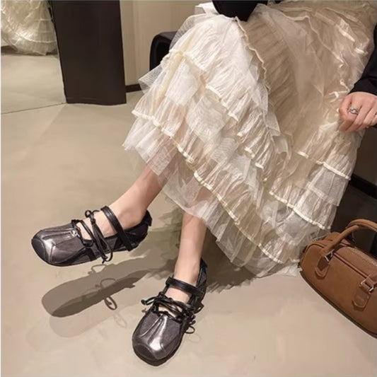 French Style Vintage Mary Jane Ballet Shoes