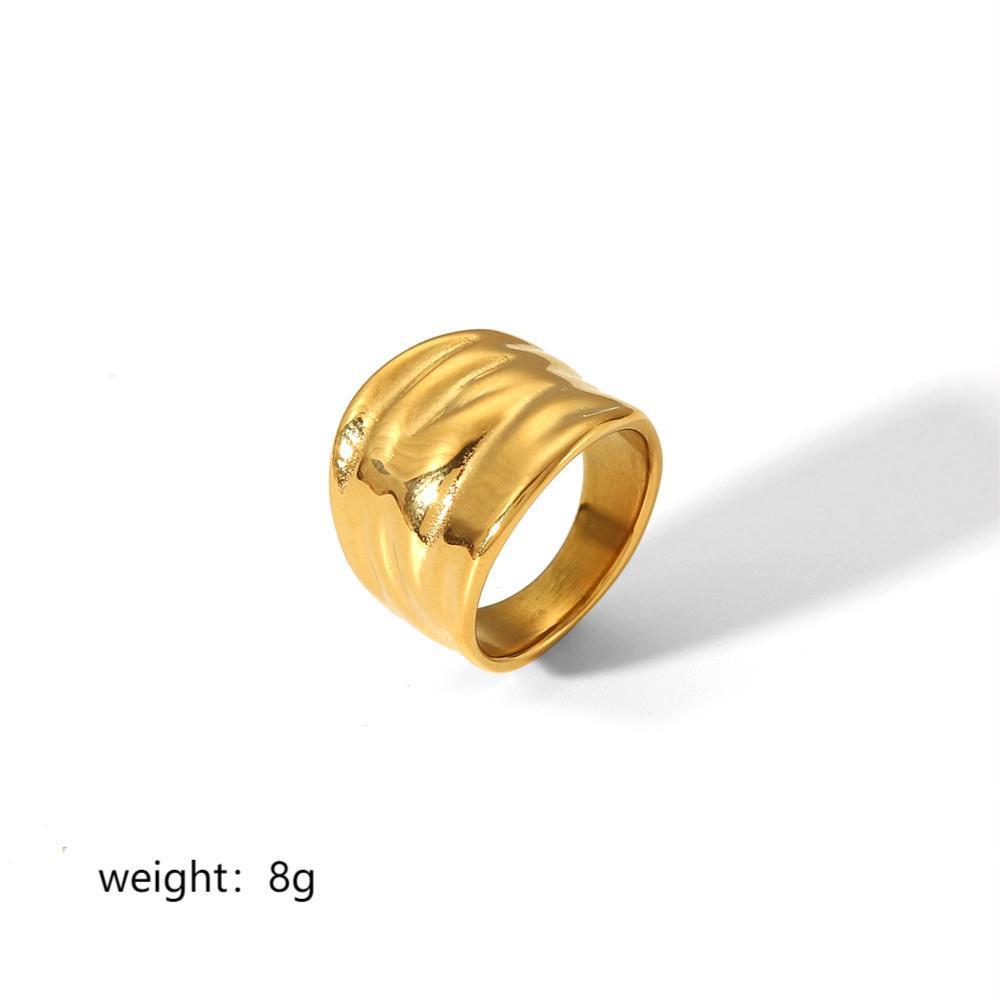 Women's 18K Gold Stainless Steel Ring