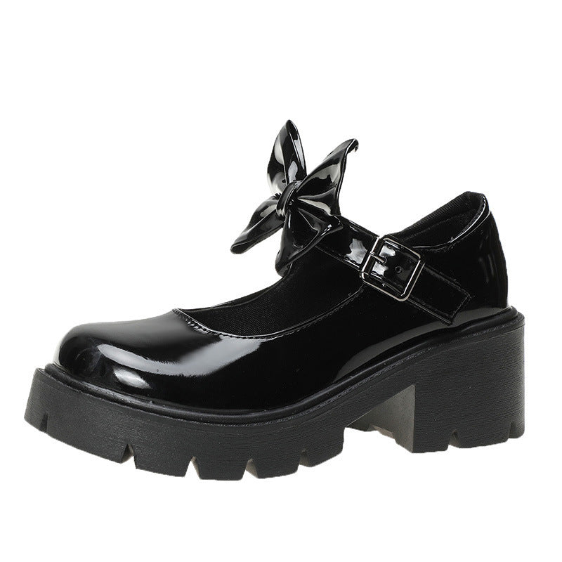 Women's Thick Sole Vintage College Mary Jane Shoes