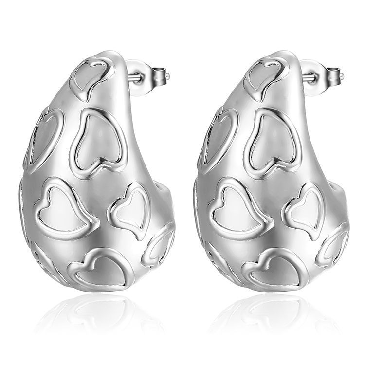 Women's Fashion Stainless Steel Droplet Earrings