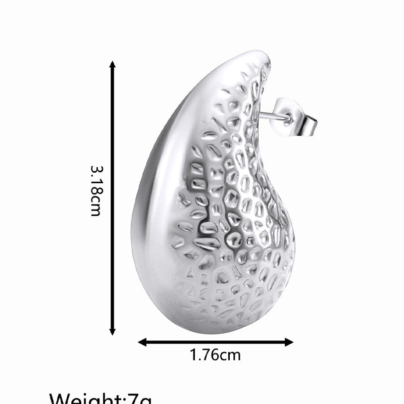 Women's Fashion Stainless Steel Droplet Earrings