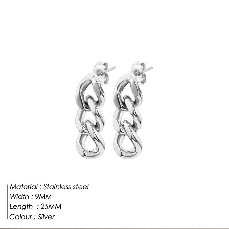 RETRO Geometric Stainless Steel Studs