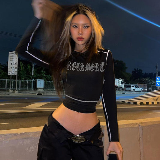 Fashion Letter Fitted Short T-shirt