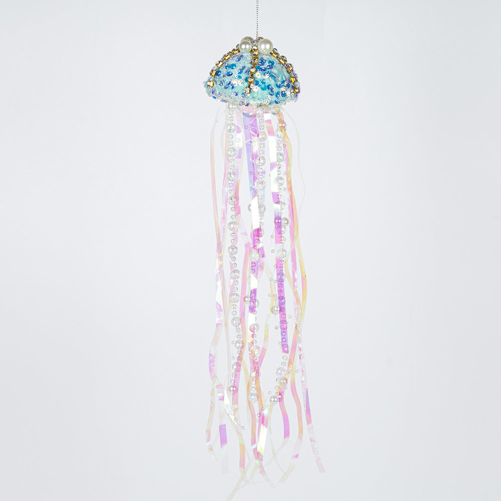 Pearl Glass Jellyfish Christmas Decorations