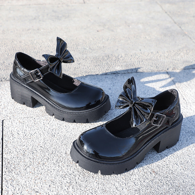 Women's Thick Sole Vintage College Mary Jane Shoes