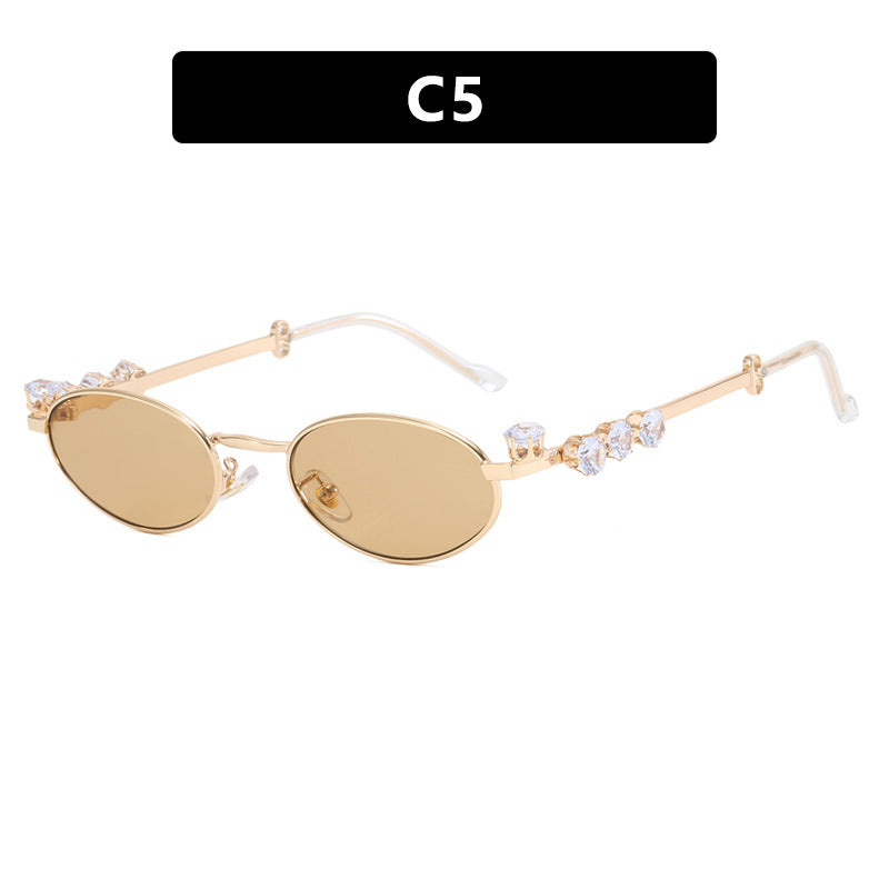 Diamond Oval Metal Optical Frame