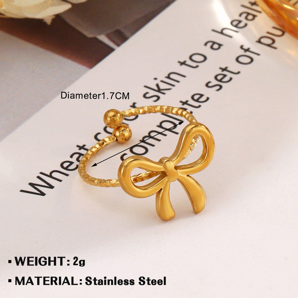 Stainless Steel Flower Ring Love Ring For Women