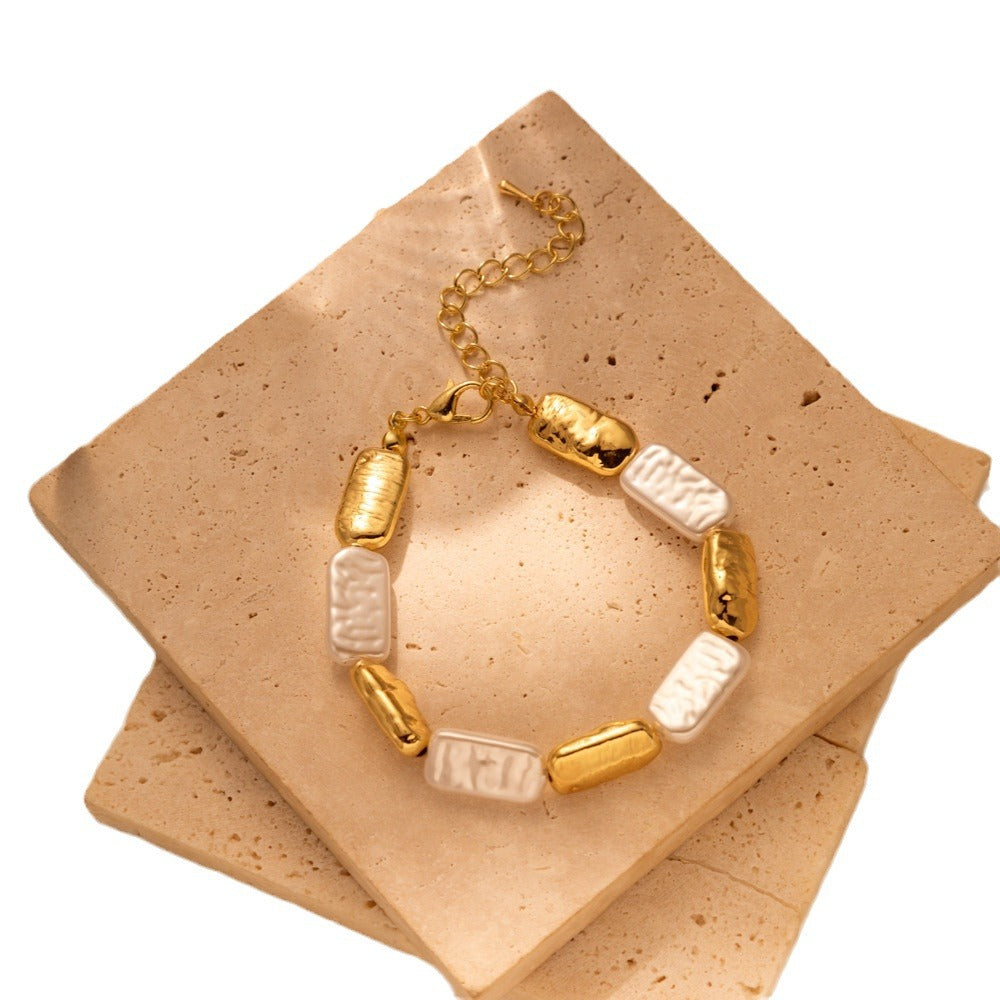 Creative Stitching Metal Necklace Bracelet For Women