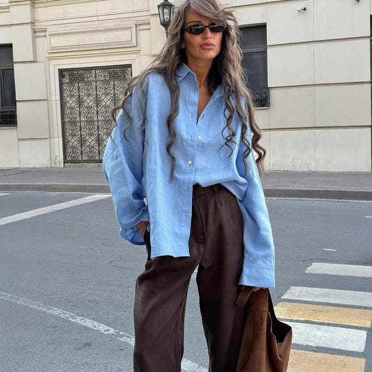 Women's Long Sleeve Ruffle Blouse Blouse