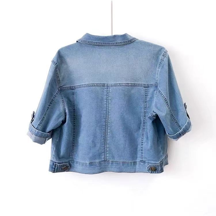 Women's Loose All-match Short-sleeved Denim Coat