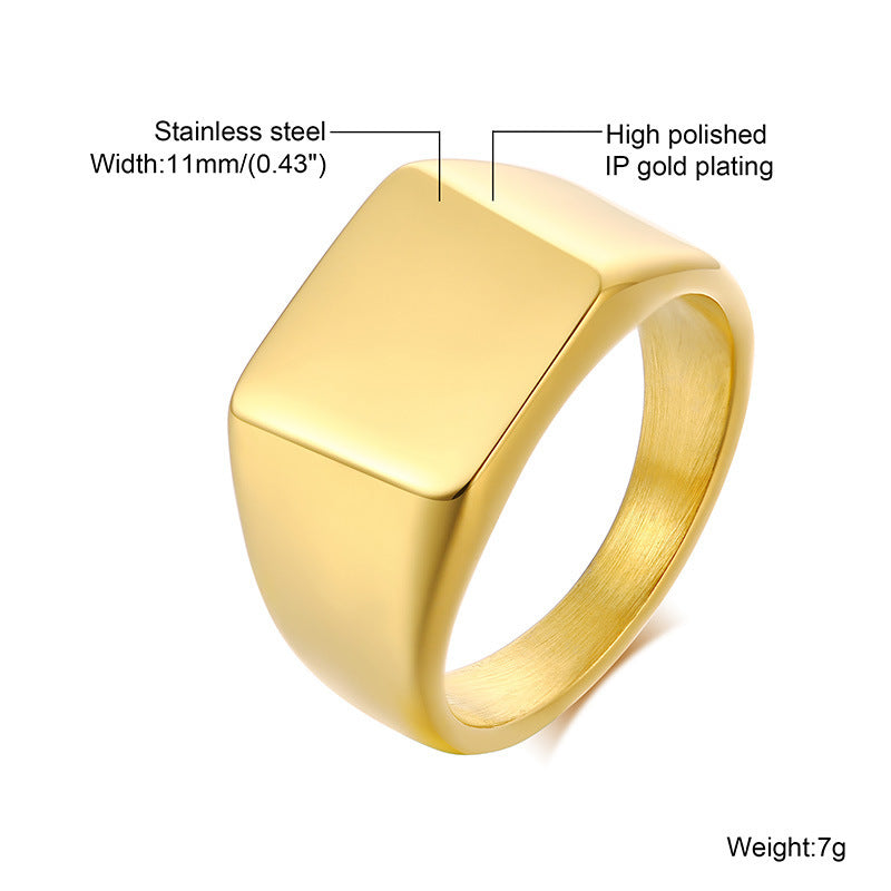 Stainless Steel Neutral Geometric Ring