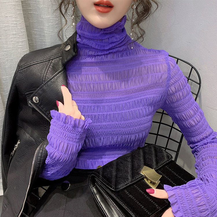 Slim-Fit Stacking And Pile-Up Collar Tops