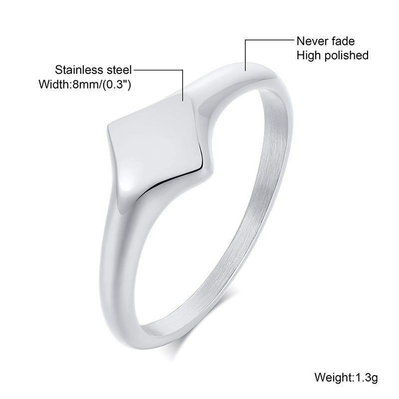 Stainless Steel Neutral Geometric Ring