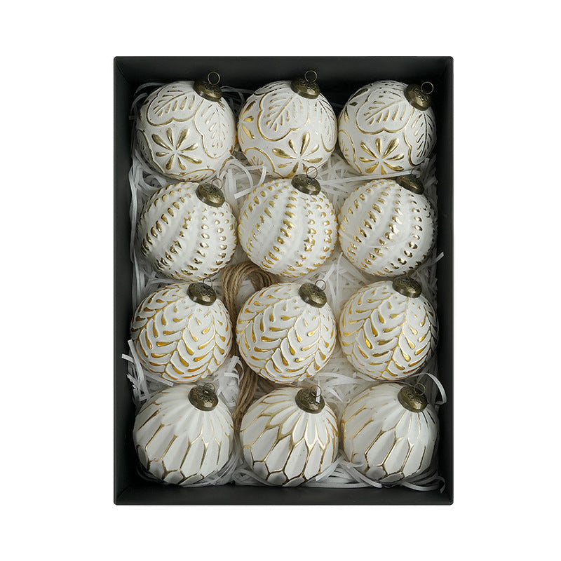 8cm Ancient Christmas Ball Decorative Ornaments