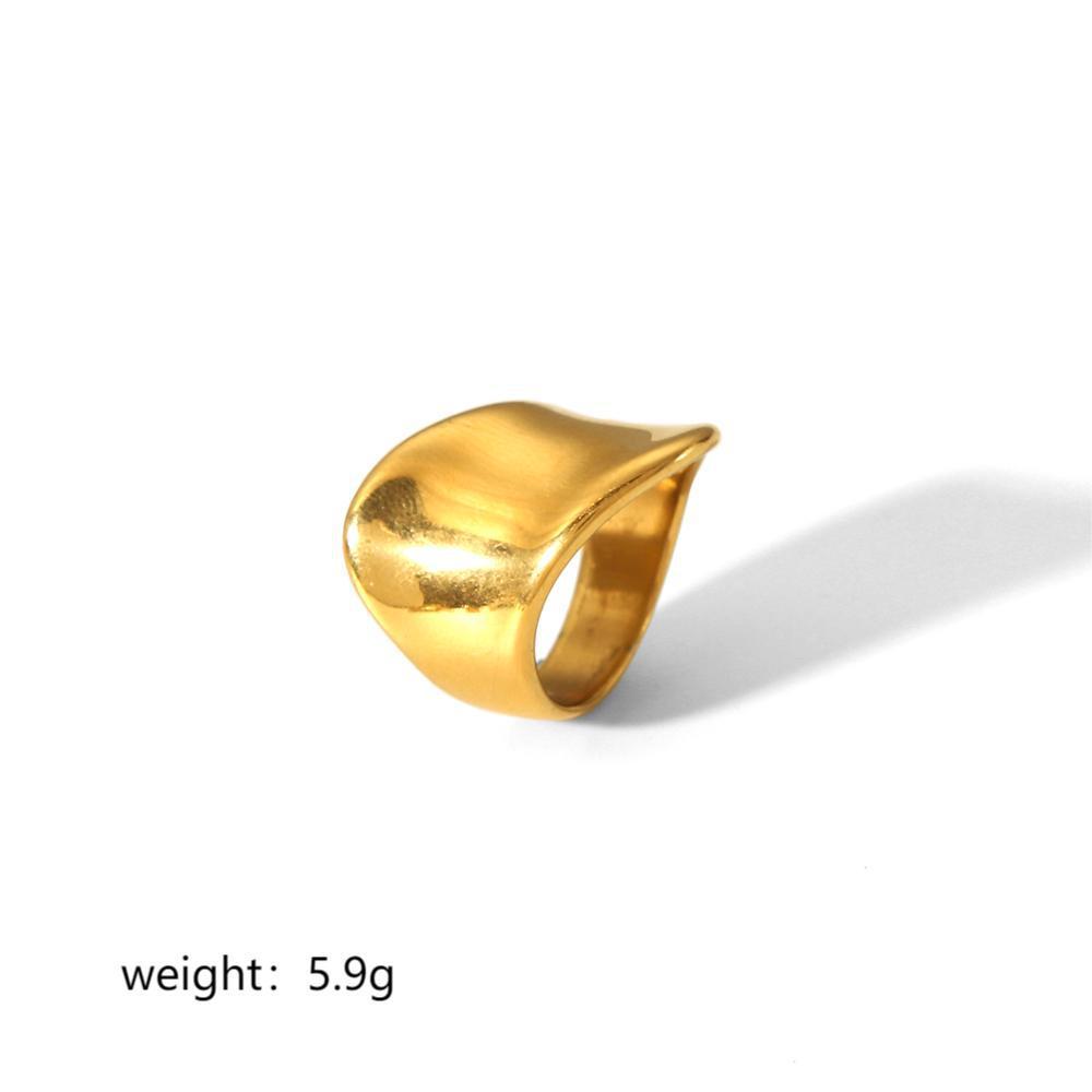 Women's 18K Gold Stainless Steel Ring