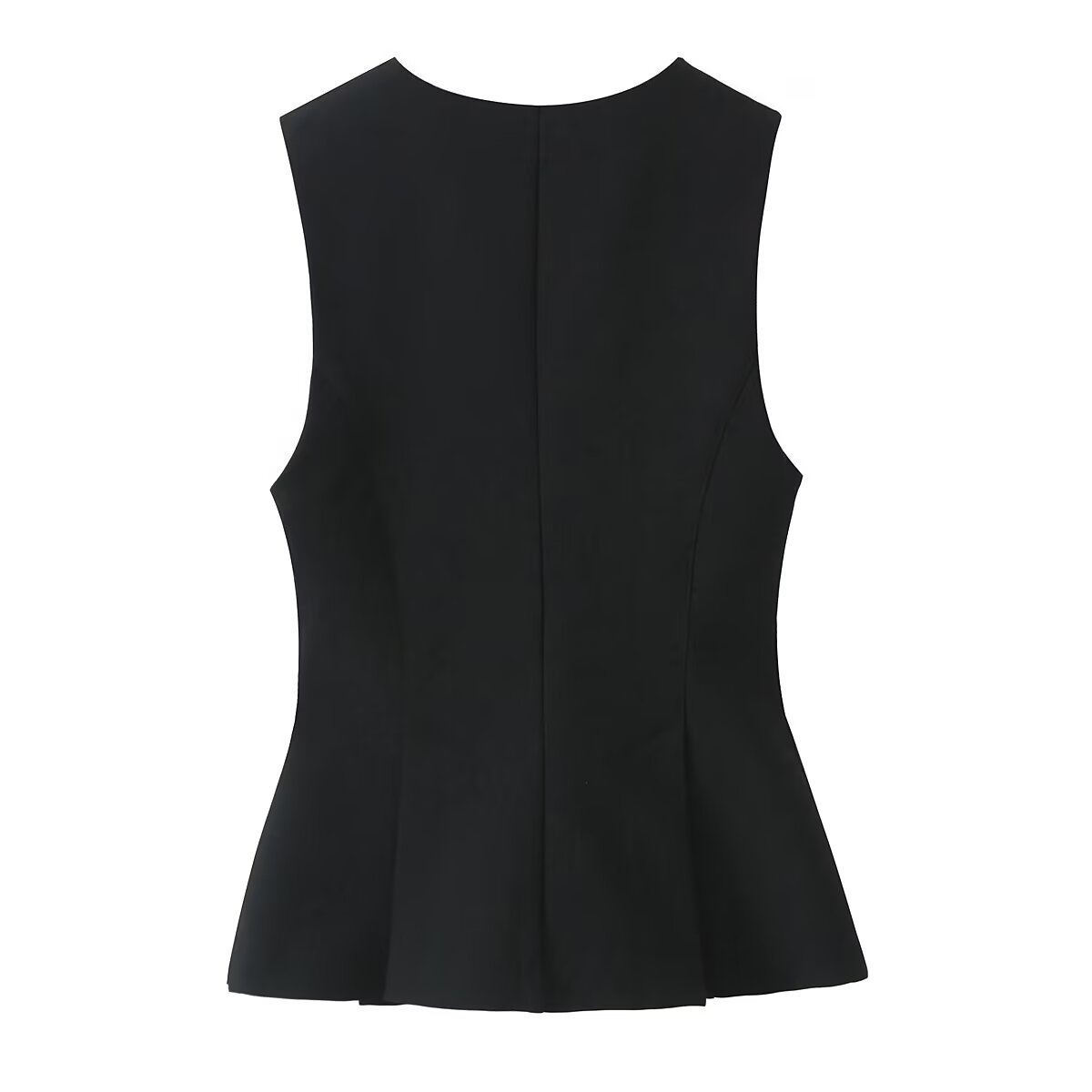 Women's Elegant Slim-fit Short Skirt Hem Round Neck Pleated Top