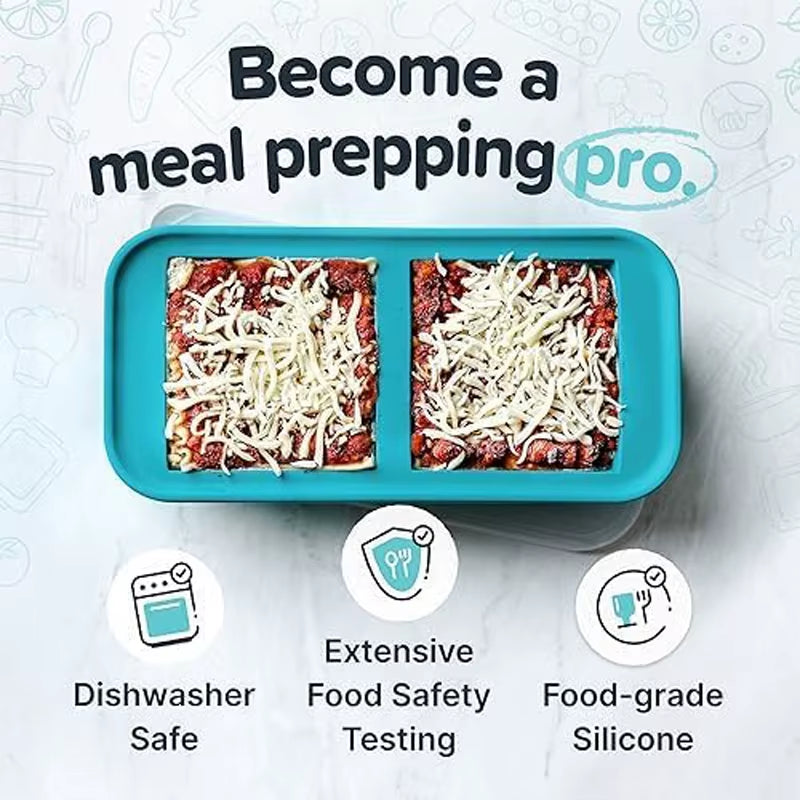 2/4/6Grid Food Grade Silicone Frozen Tray Ice Makerwith Lid Large-Capacity Ice Trays Suitable for Storing Frozen Soups Sauces