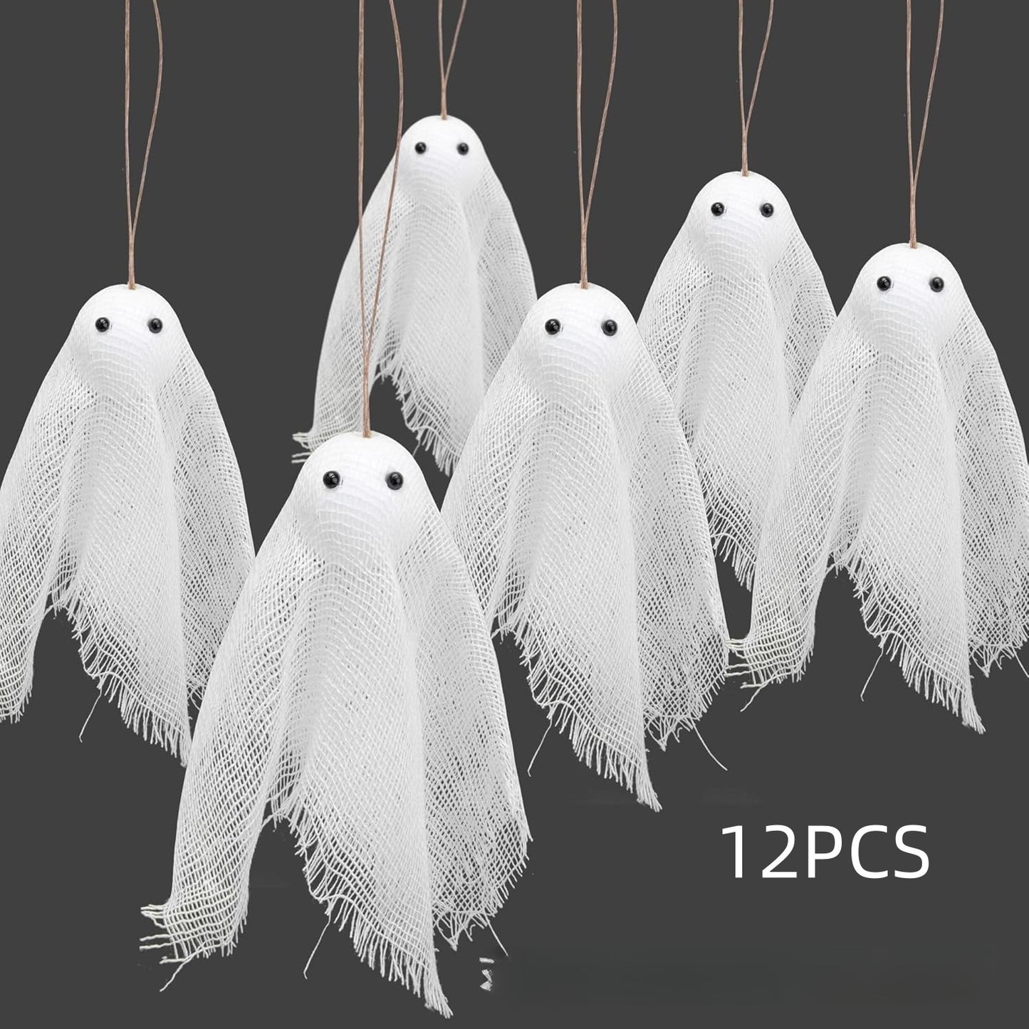 Halloween White Ghost Mesh Hanging Decoration