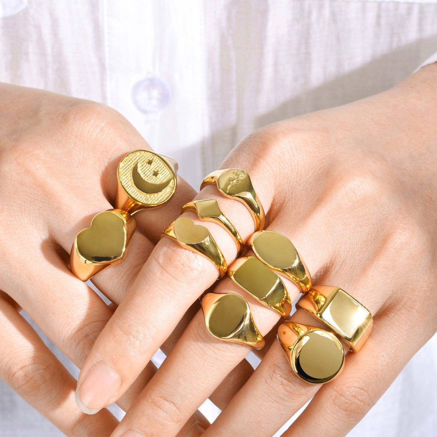 Stainless Steel Neutral Geometric Ring