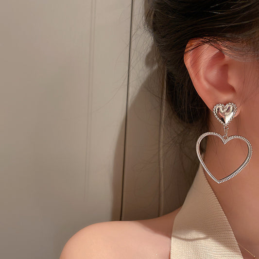 Metal Hollow Design Earrings Women