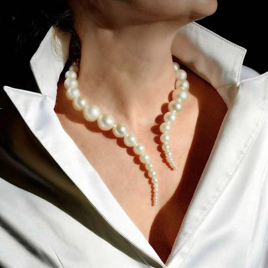 European And American High-grade Large And Small Pearls Necklace